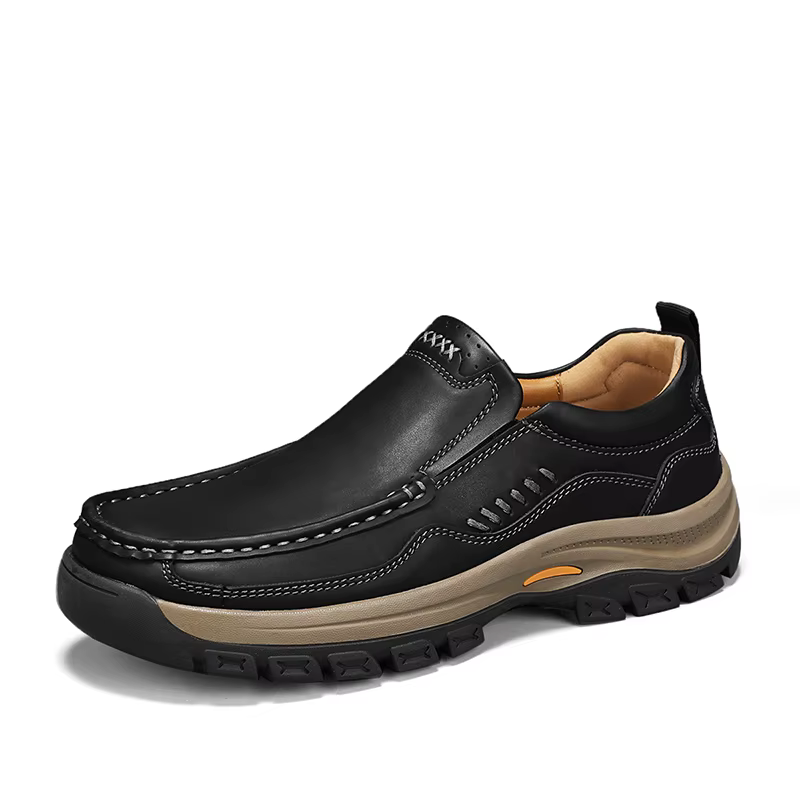 Marque hommes chaussures de haute qualité en cuir véritable hommes chaussures décontractées sans lac