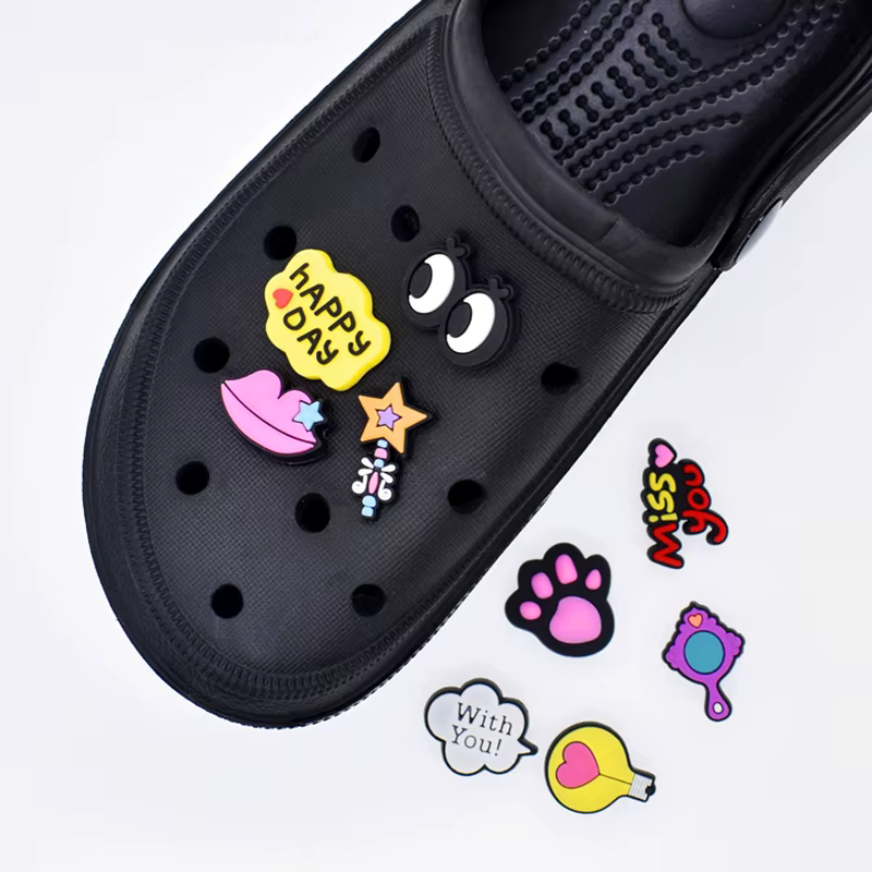 Ornement de chaussure de dessin animé mignon pour enfants, décorations de chaussures à breloques, ac