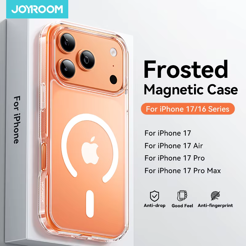 Coque Joyroom pour iPhone 17 Pro Max, magnétique, givrée, antichoc, finition mate, compatible avec l