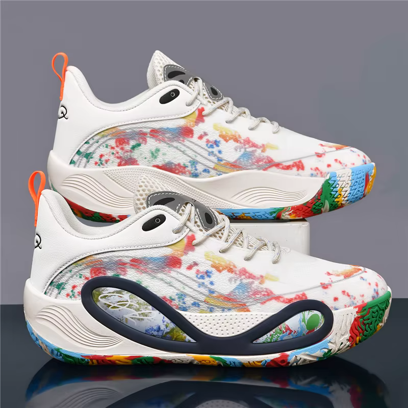 Chaussures de basket-ball pour hommes, respirantes, antidérapantes, portables, pour course à pied, e