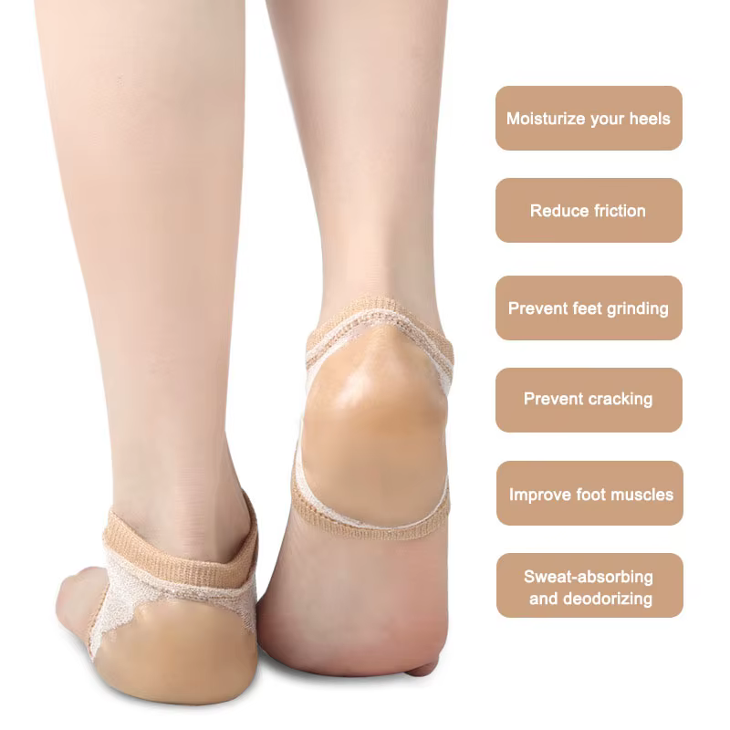 Coussinets de protection du talon en Gel de Silicone, coussinets de soutien pour les soins des pieds