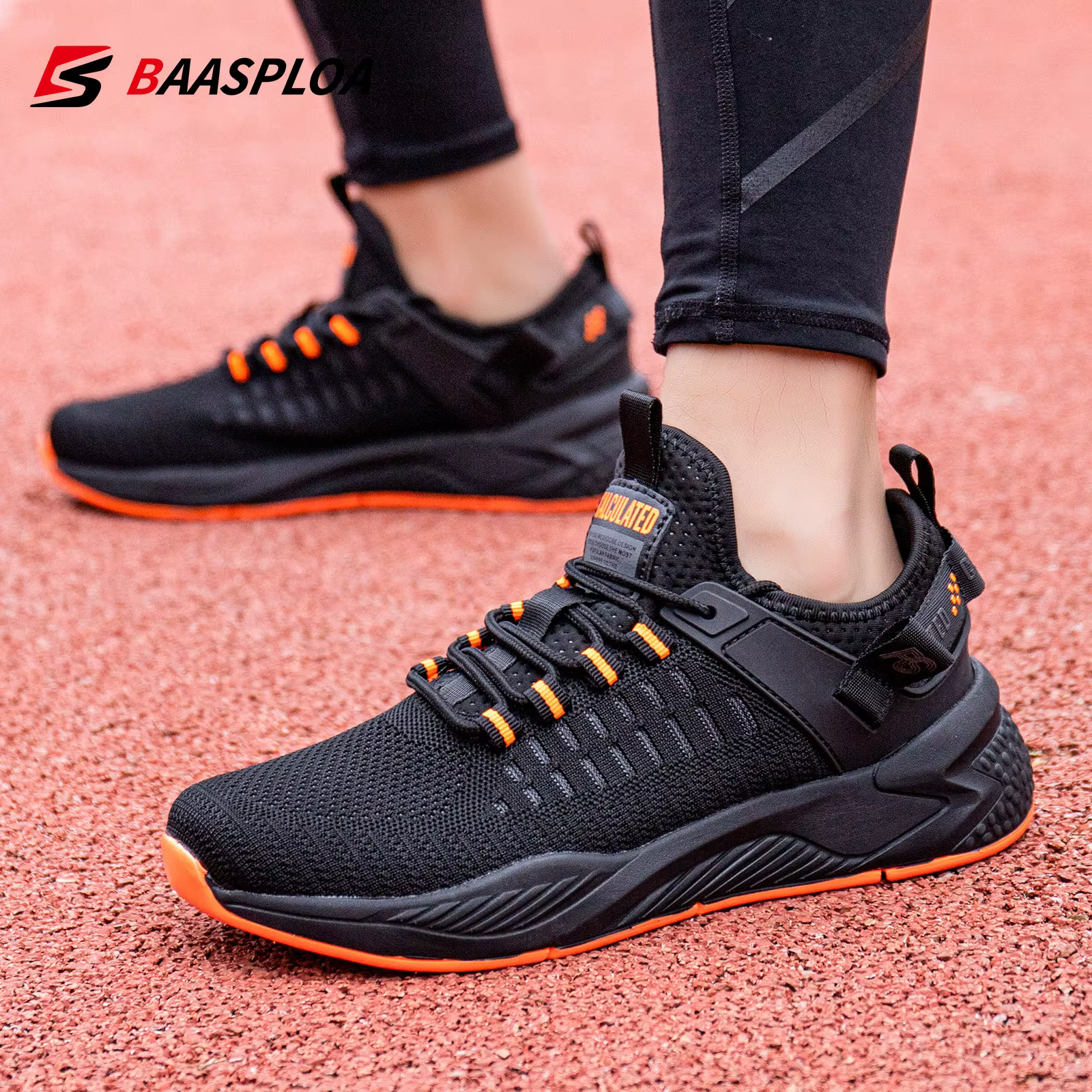 Baasploa chaussures de course légères pour hommes décontracté hommes concepteur maille respirant bas