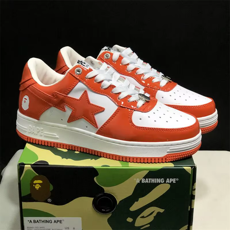A BATHING APE Chaussures de sport basses pour hommes et femmes, baskets de sport unisexes Bapesta, c