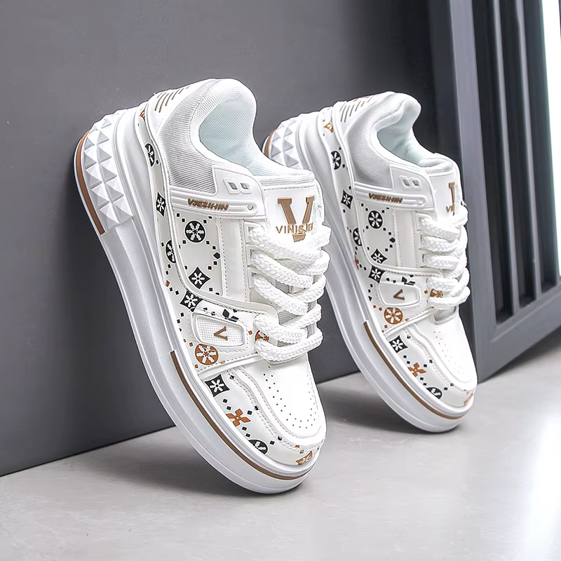 Chaussures légères et respirantes en maille de couleurs mélangées pour hommes, baskets plates décont