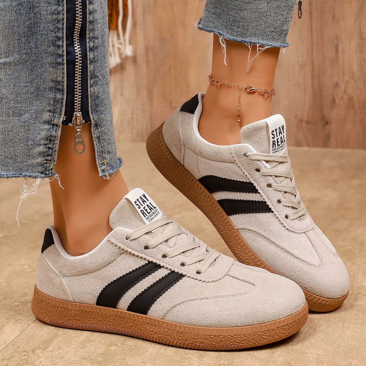 Chaussures pour femmes, baskets décontractées vertes tendance, confortables, à lacets, chaussures de