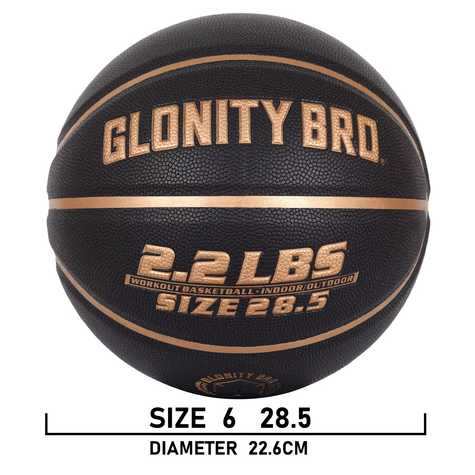 Ballon de basketball lesté 3LBS/2.2LBS, taille 7/6, pour l'entraînement intérieur et extérieur, amél
