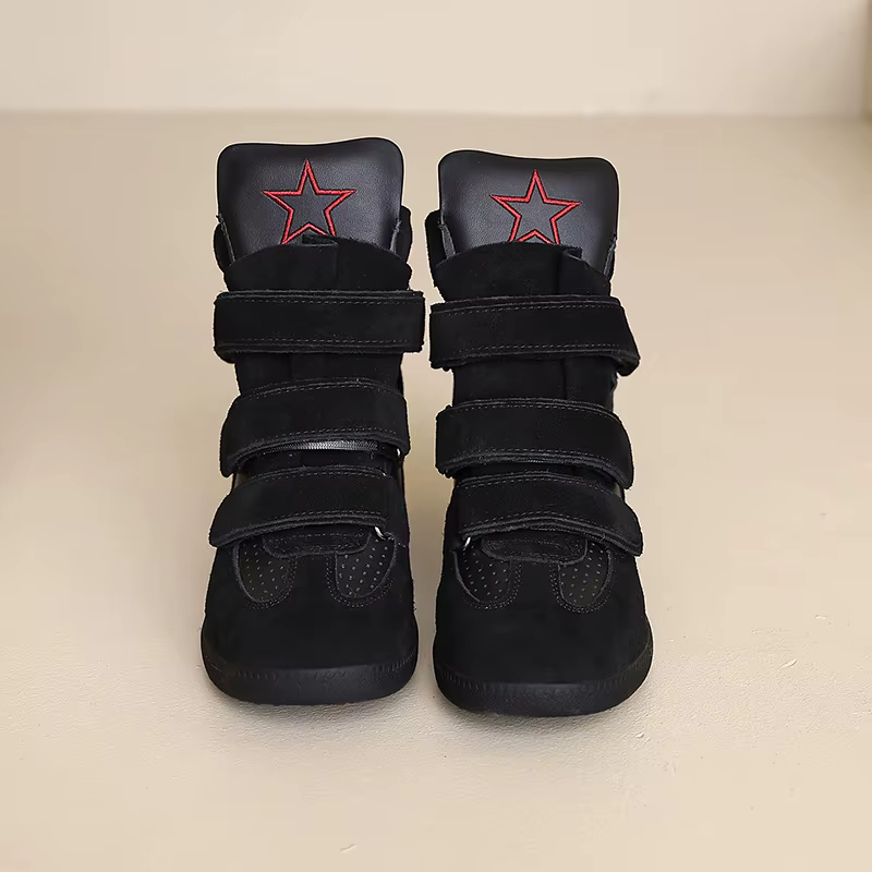 Sneakers et chaussures décontractées pour femmes de haute qualité, à tige haute, à semelle épaisse,