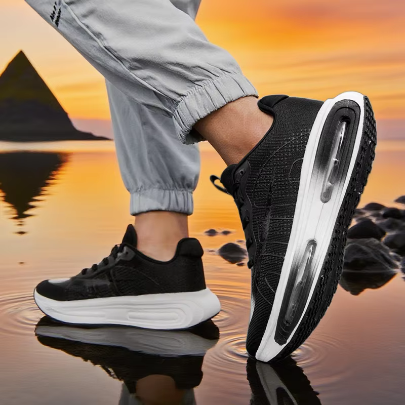 Meilleurs hommes chaussures de course de marche rembourrées garçons baskets tout-terrain semelles ép
