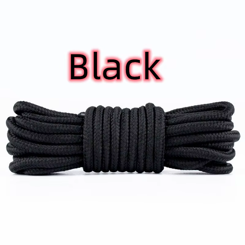 2 pièces/paire de lacets ronds en Polyester solide noir marron pour bottes Marten femmes hommes bott