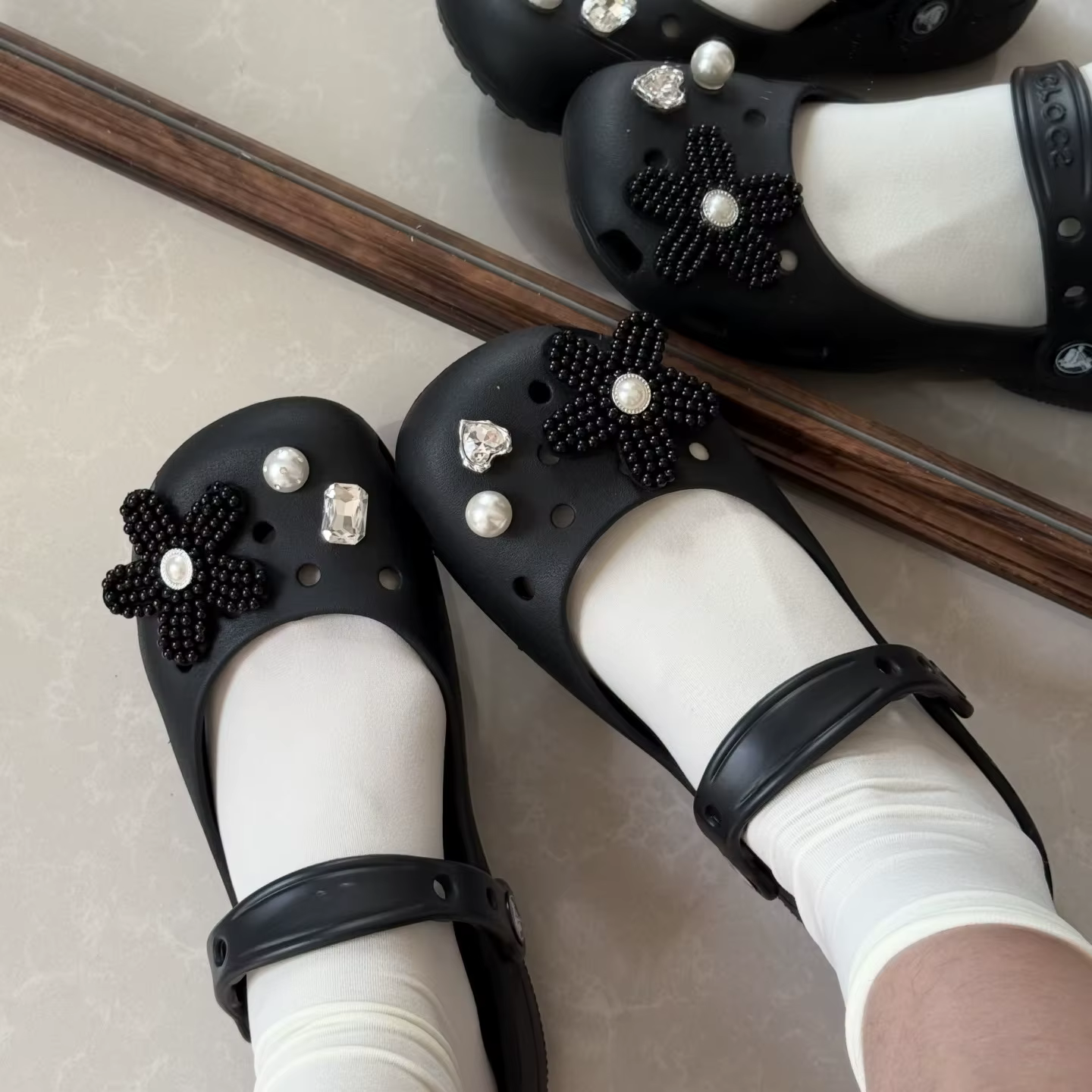 Ensemble de breloques originales pour chaussures, style rétro, pour femmes, pack de breloques corc, 