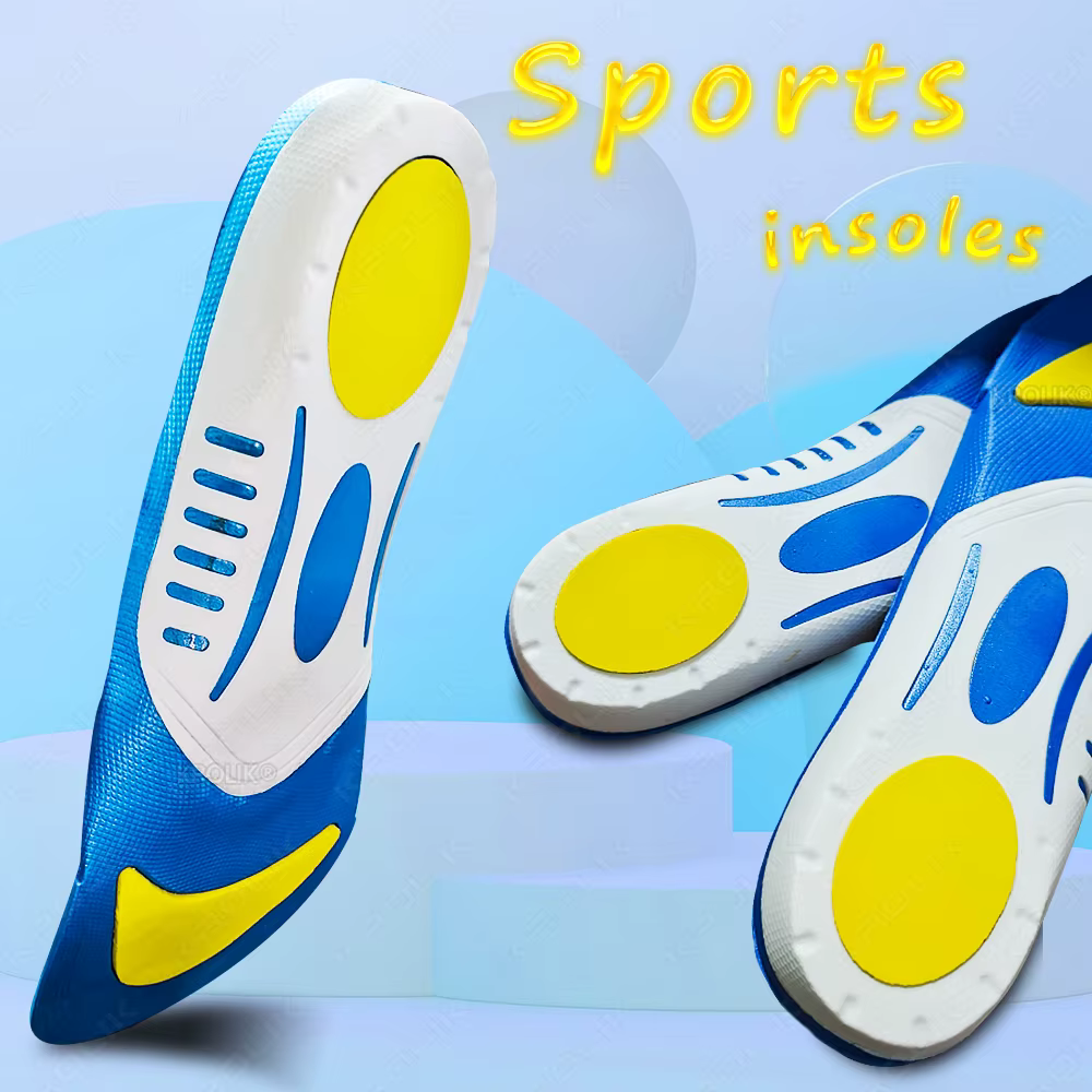 Semelles orthopédiques sportives absorbant les chocs, coussinets en mousse respirants avec soutien d