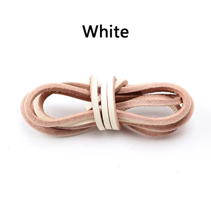 Lacets plats de haute qualité lacets de chaussures en cuir massif classique multicolore loisirs dent