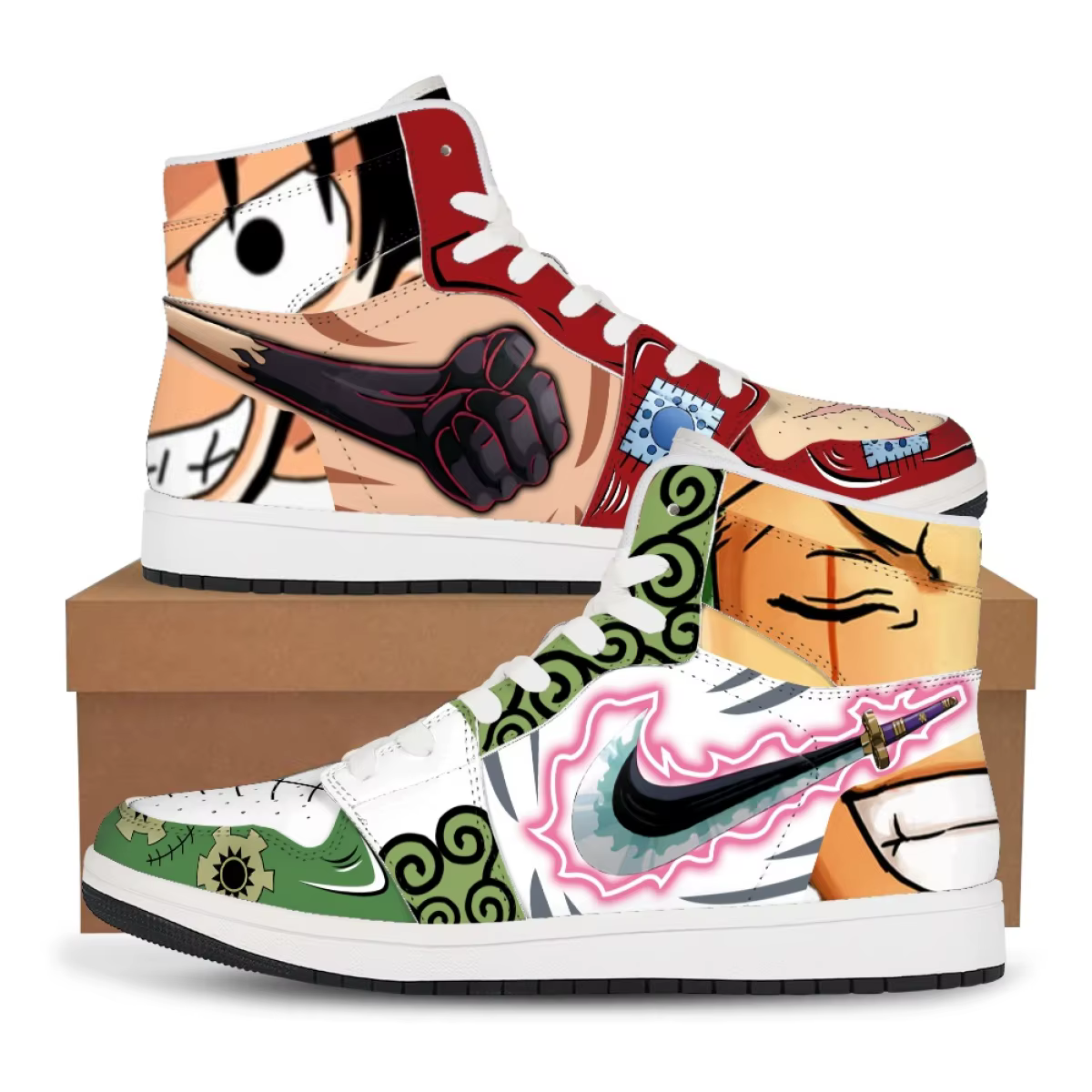 Chaussures de basket personnalisées One Piece, baskets pour hommes et femmes, chaussures décontracté