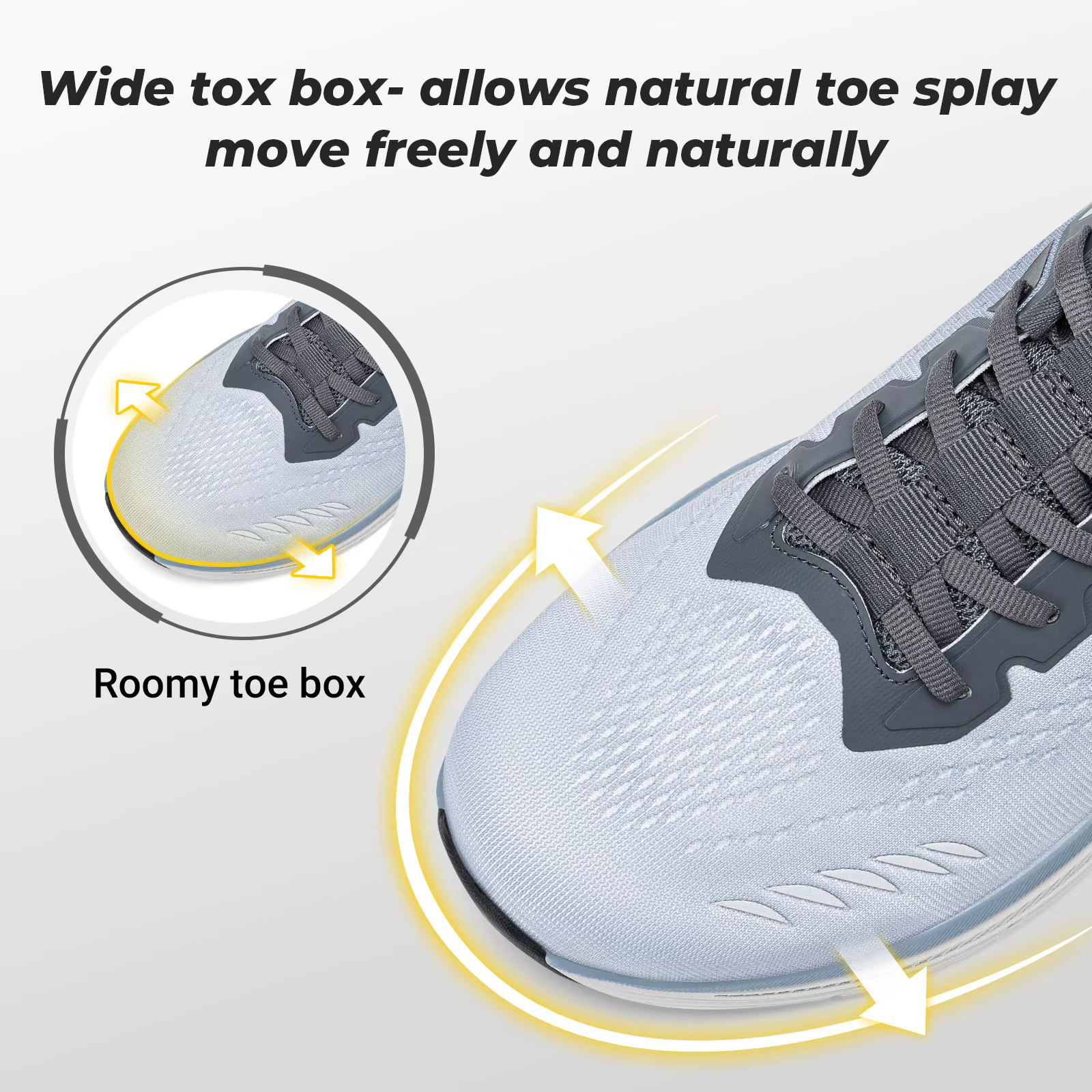 Fittington chaussures de marche pour hommes pour chaussures de course larges et rembourrées chaussur