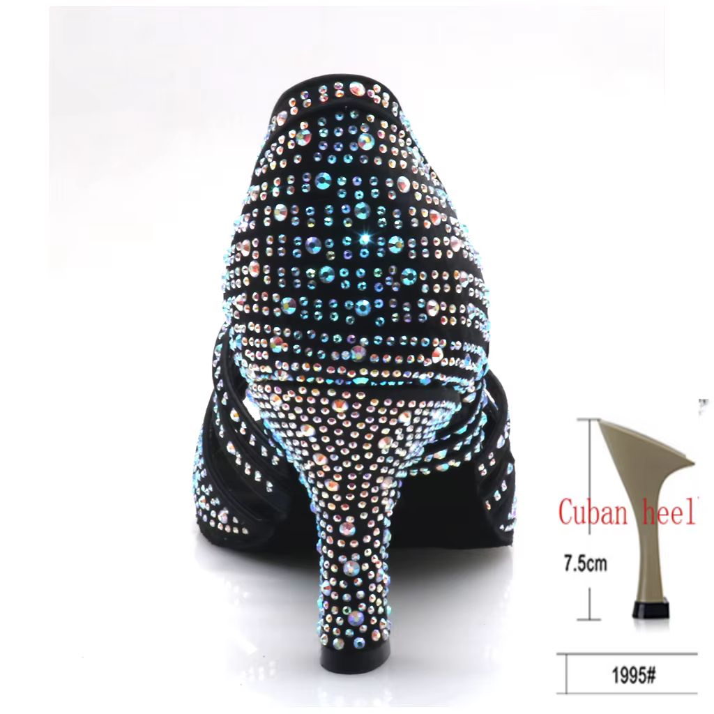 LOOGTSHON Chaussures de jazz à la mode pour femmes avec talon plateforme, chaussures de danse latine