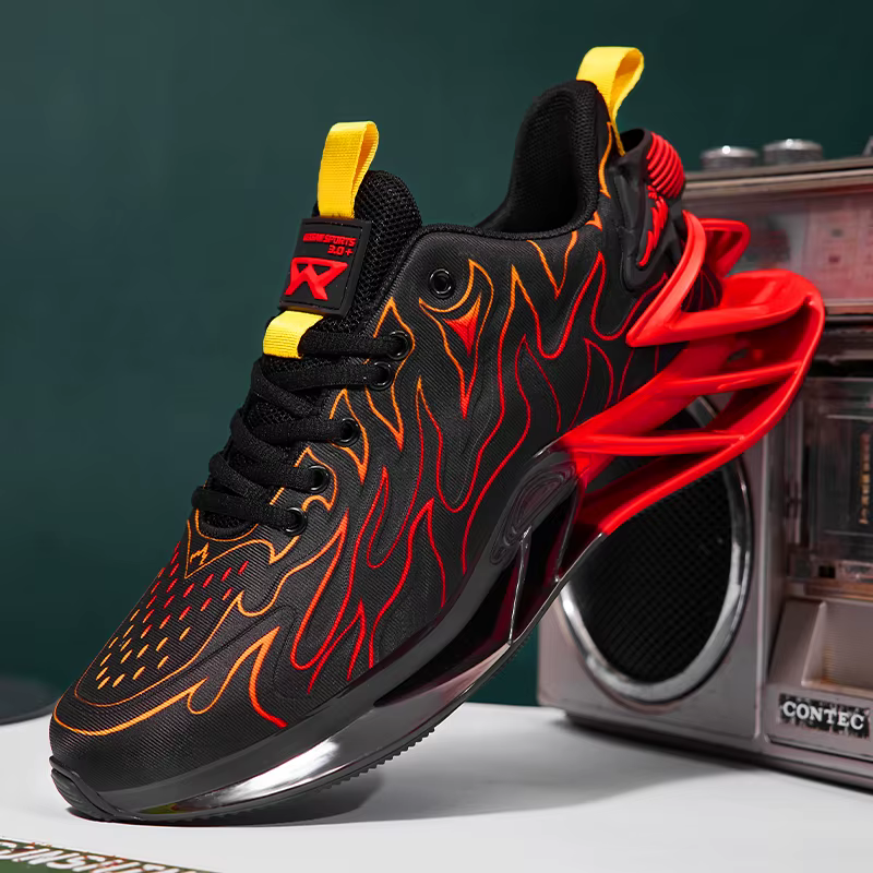 Chaussures de sport décontractées pour hommes, avec absorption des chocs, tendance, rehaussantes, po