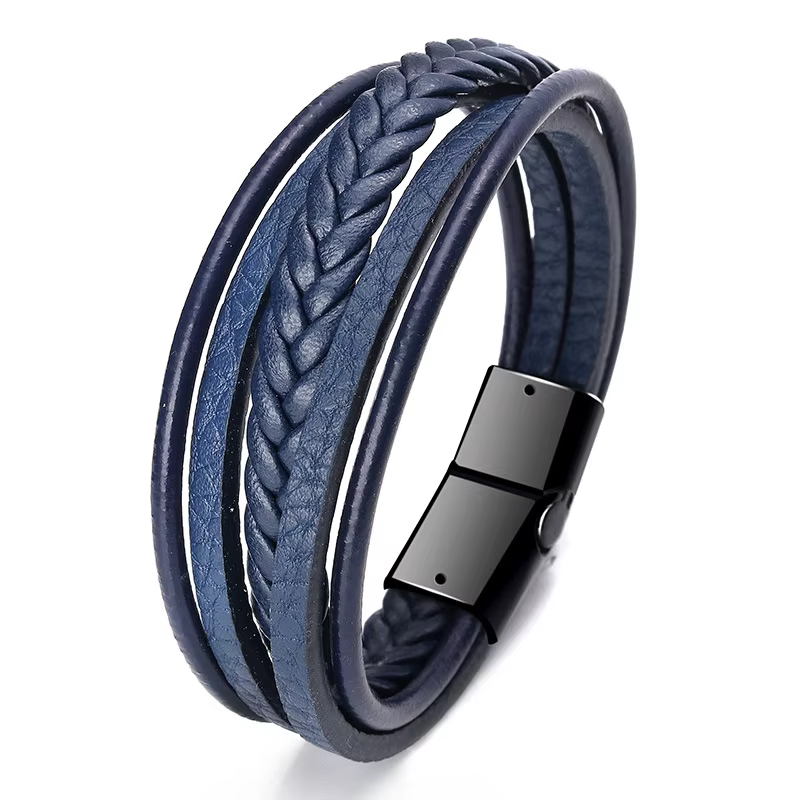 Bracelet en cuir pour hommes nouveaux accessoires corde faite à la main en cuir Style folklorique Br