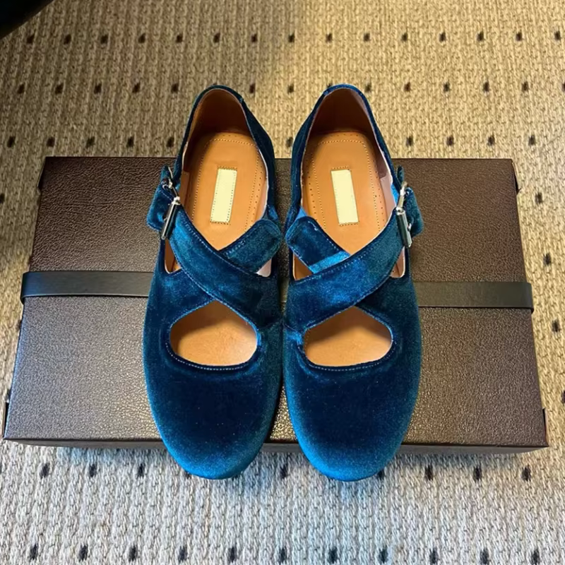 Chaussures plates en velours pour femme, modèle Mary Jane, version haute, imprimé léopard, petites c