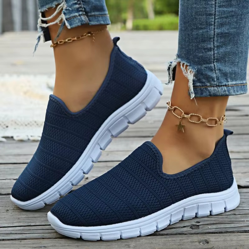 Chaussures plates décontractées pour femmes, style mocassins, à enfiler, pour l'été 2026, en maille 