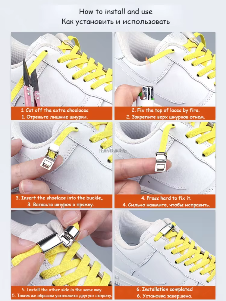 Nouveaux lacets à verrouillage magnétique élastiques sans cravate lacets de chaussures arc-en-ciel b