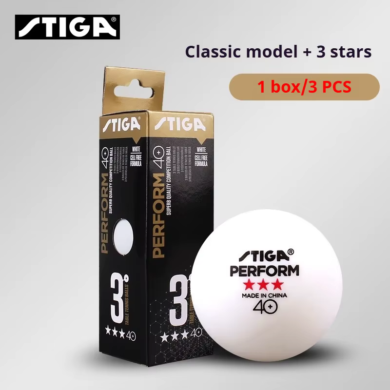 STIGA 3 étoiles 40 + balles de Tennis de Table ITTF ABS nouveau matériel balles de Ping-Pong cousues