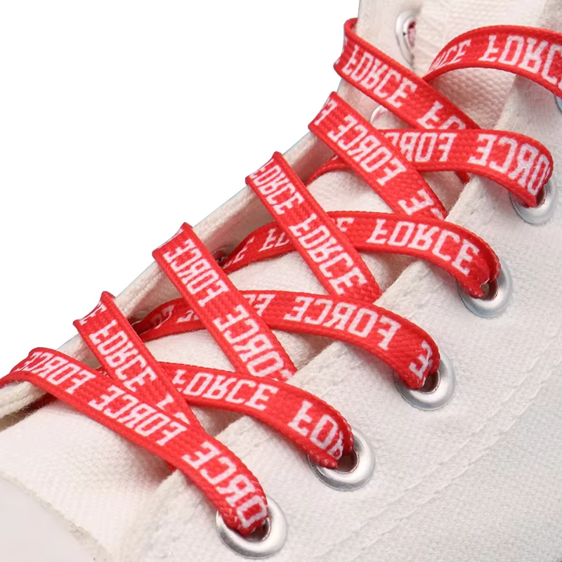 Lacets de chaussures de Sport fantastiques avec lettres plates imprimées, baskets de 7mm pour femmes
