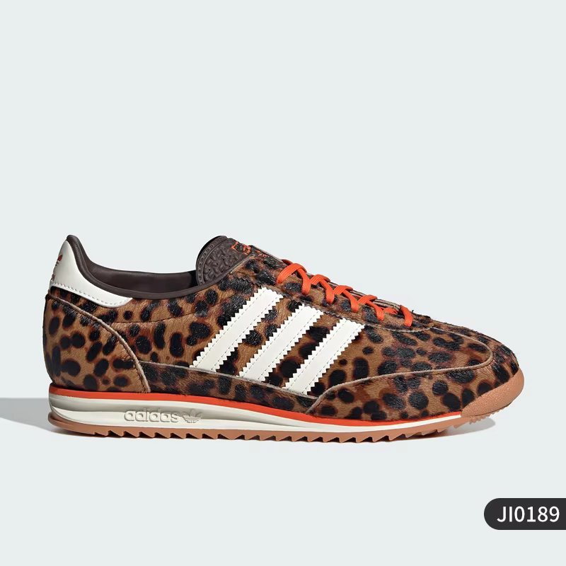 Adidas véritable trèfle femme imprimé léopard chaussures de sport durables et à la mode JI0189