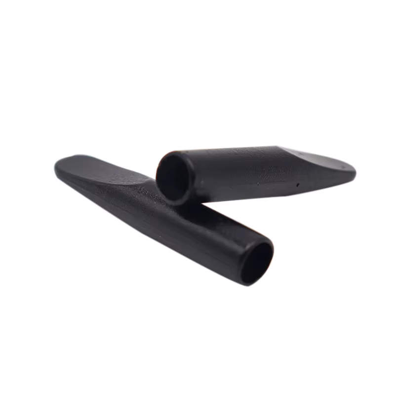 Weiou – accessoires de lacet, tête plate cylindrique 24x4.3mm, Aglets en plastique noir, pointes de 