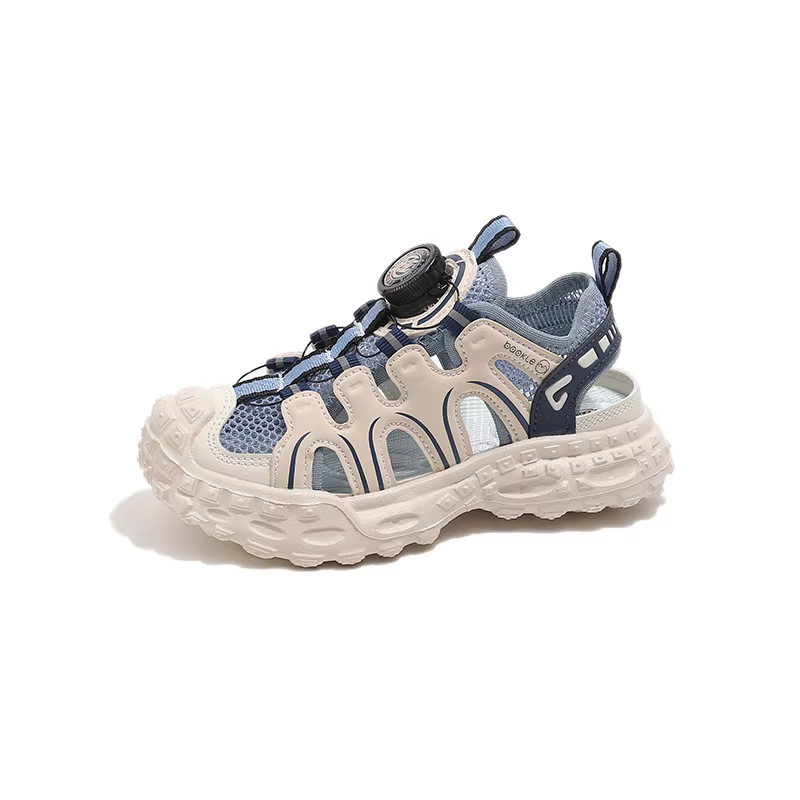 Sandales de sport pour enfants de 3 à 18 ans, chaussures creuses bleues respirantes pour garçons et 