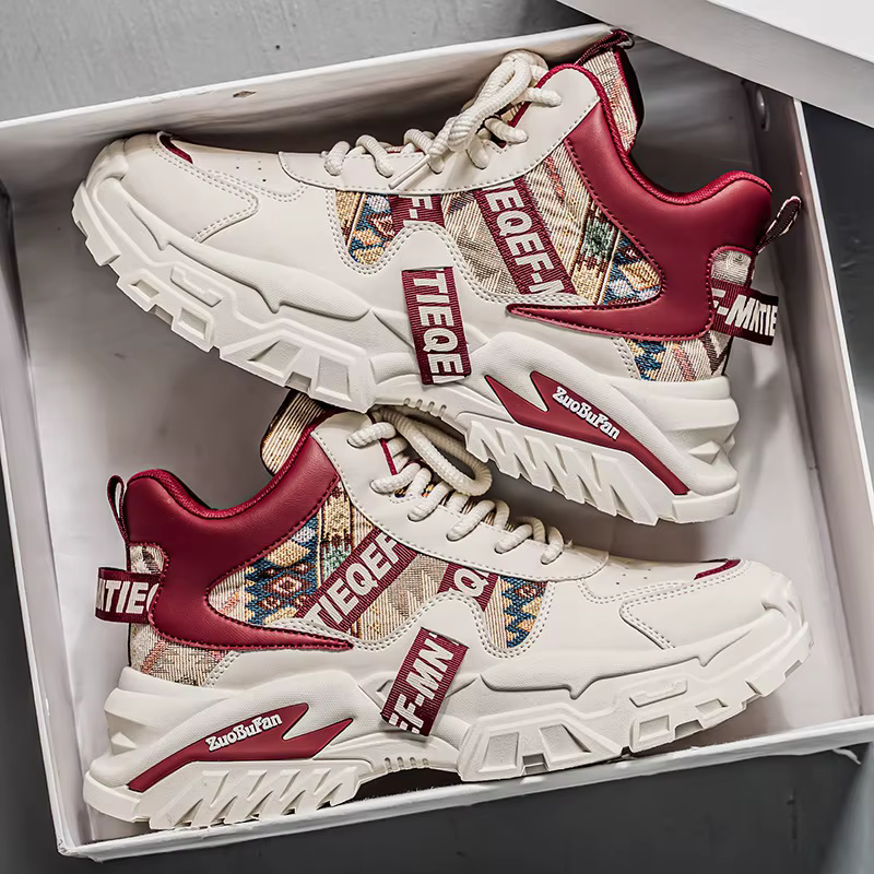 Chaussures de sport montantes pour hommes, décontractées, rehaussantes, pour étudiants et adolescent