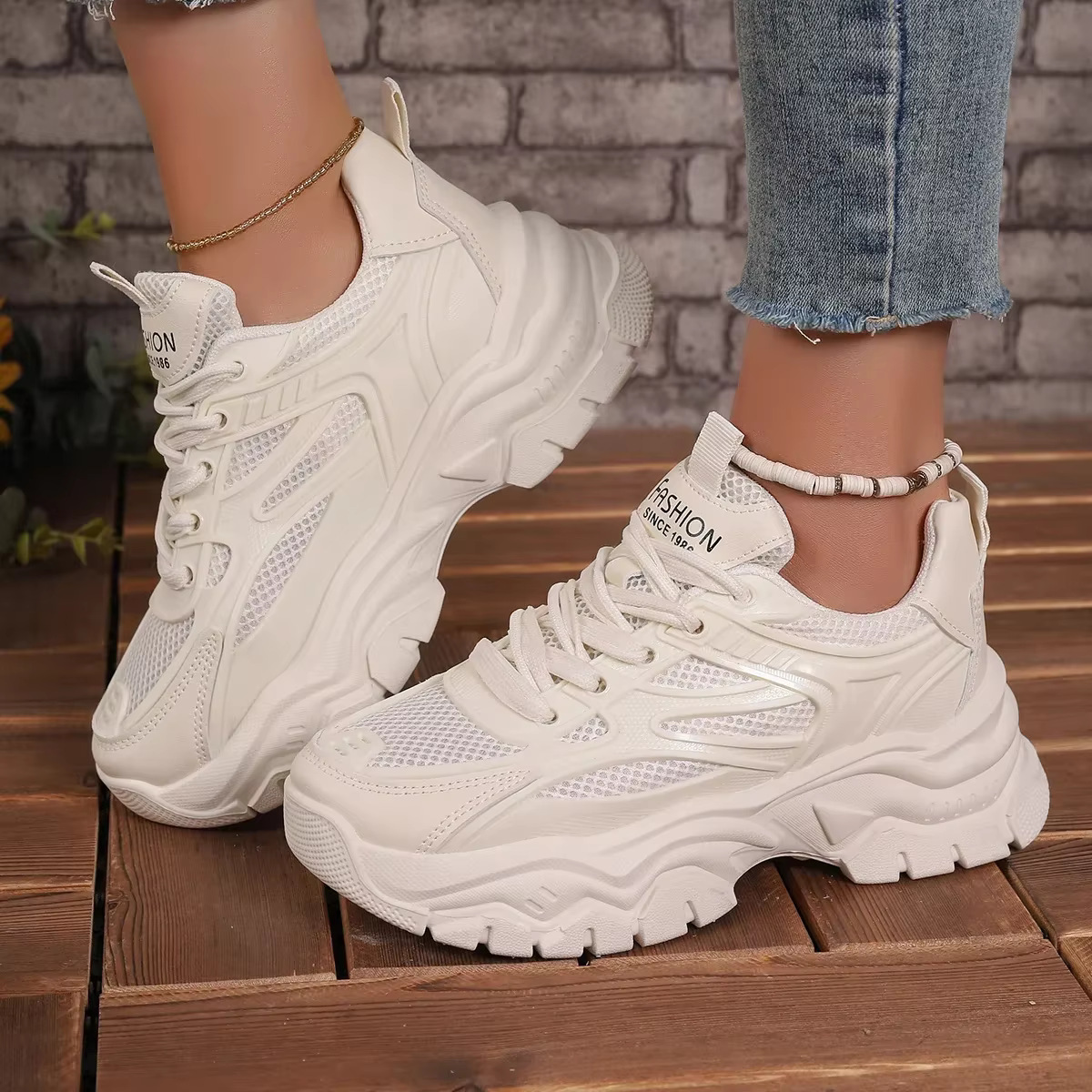Baskets Chunky Femme 2026 Nouvelle Collection – Chaussures de Sport Légères et Tendance pour Femme,