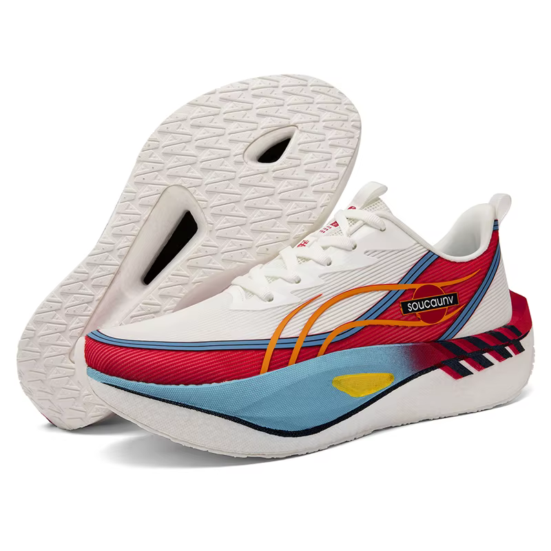 Chaussures de course avec plaque en carbone, spécialité marathon, respirantes, légères, confortables
