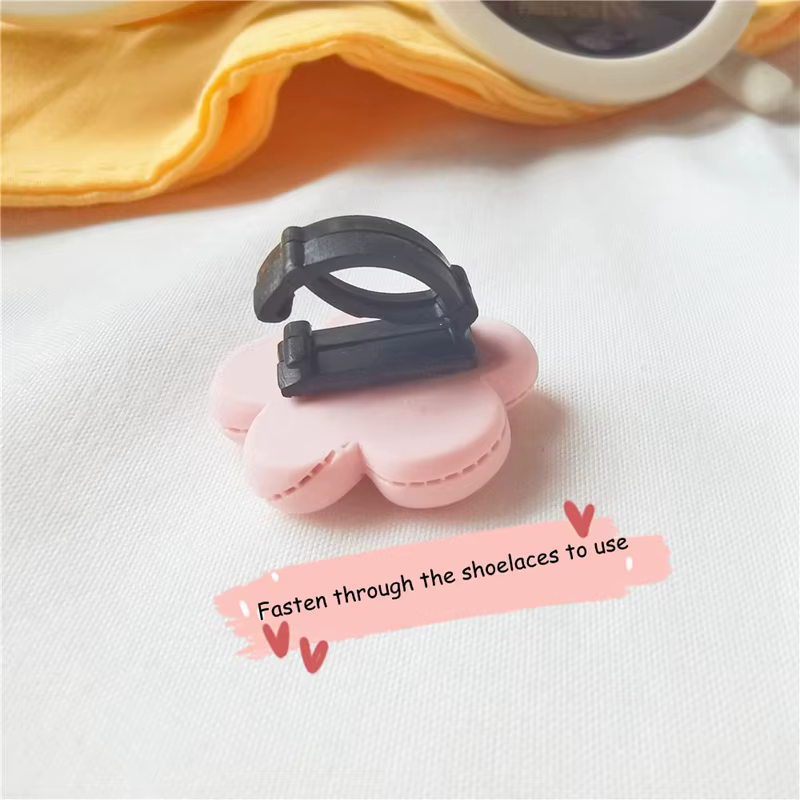 Mode 1 PC lacets pour chaussures décorations lacet fleurs boucle Clip Tennis basket-ball baskets acc
