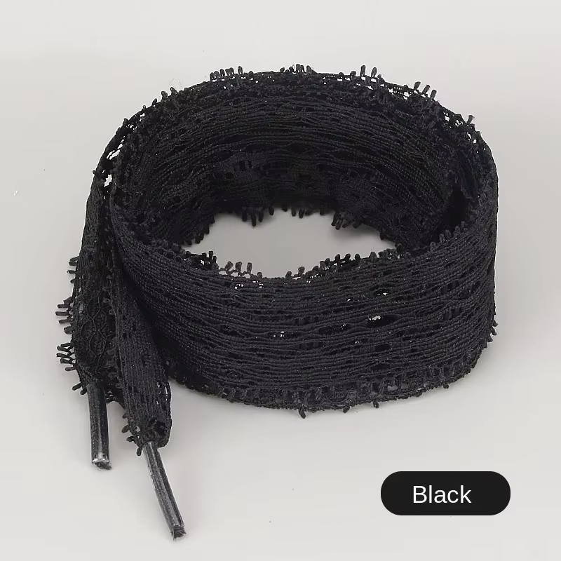 Lacets élastiques mignons style ballet pour filles, sans nœuds, pour chaussures de sport en toile