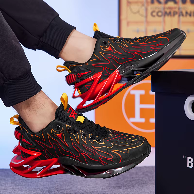 Chaussures de sport décontractées pour hommes, avec absorption des chocs, tendance, rehaussantes, po