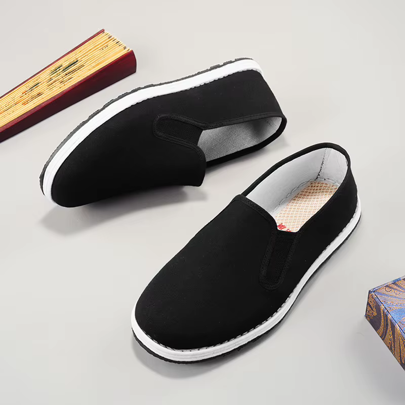 Chaussures en toile style Peking pour homme, modèle été 2026, à enfiler, décontractées, respirantes,