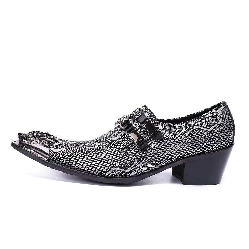 Christina Bella – chaussures en cuir véritable pour hommes, Style italien, bout pointu, talons hauts