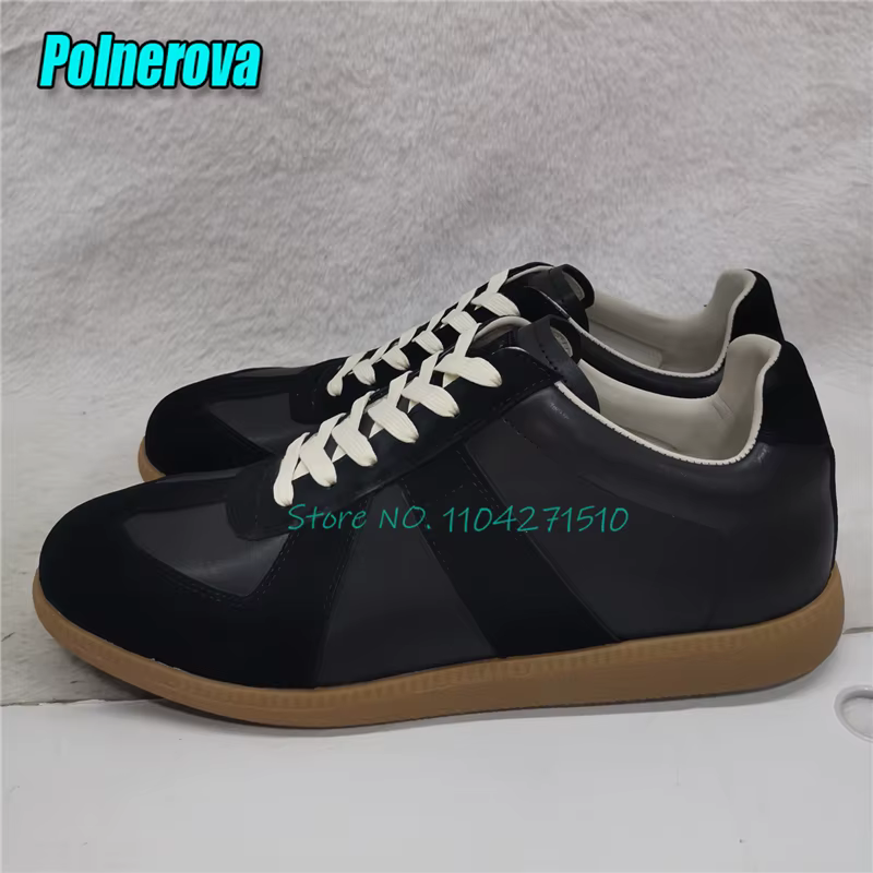 Baskets décontractées en daim et cuir pour femmes et hommes, chaussures plates à lacets, bout rond, 
