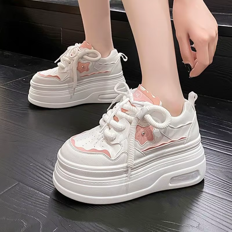 Baskets sportives à plateforme épaisse pour femmes, nouveau style printemps-automne, chaussures comp
