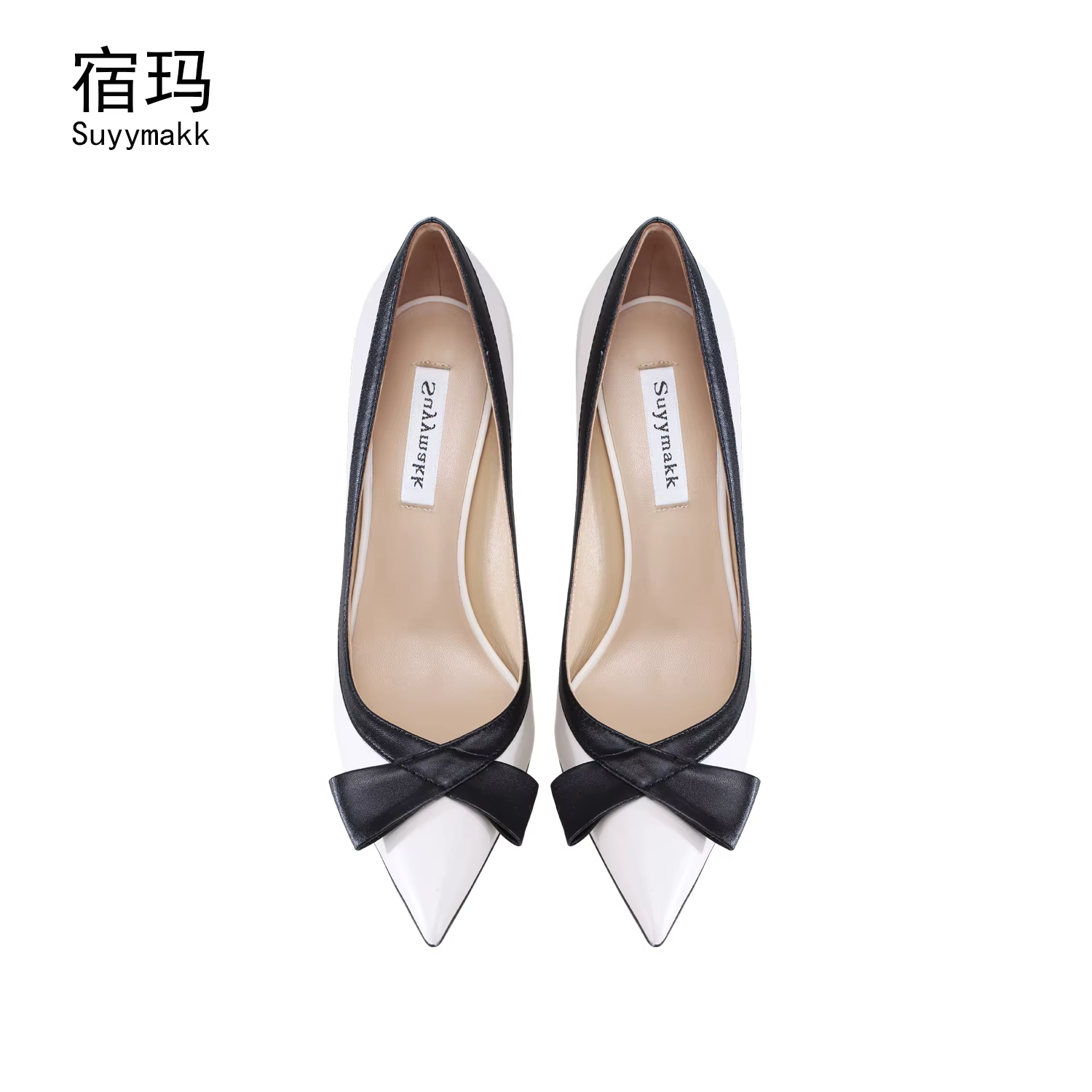 Escarpins pointus à talons hauts avec nœud papillon pour femmes, chaussures de luxe pour dames, robe