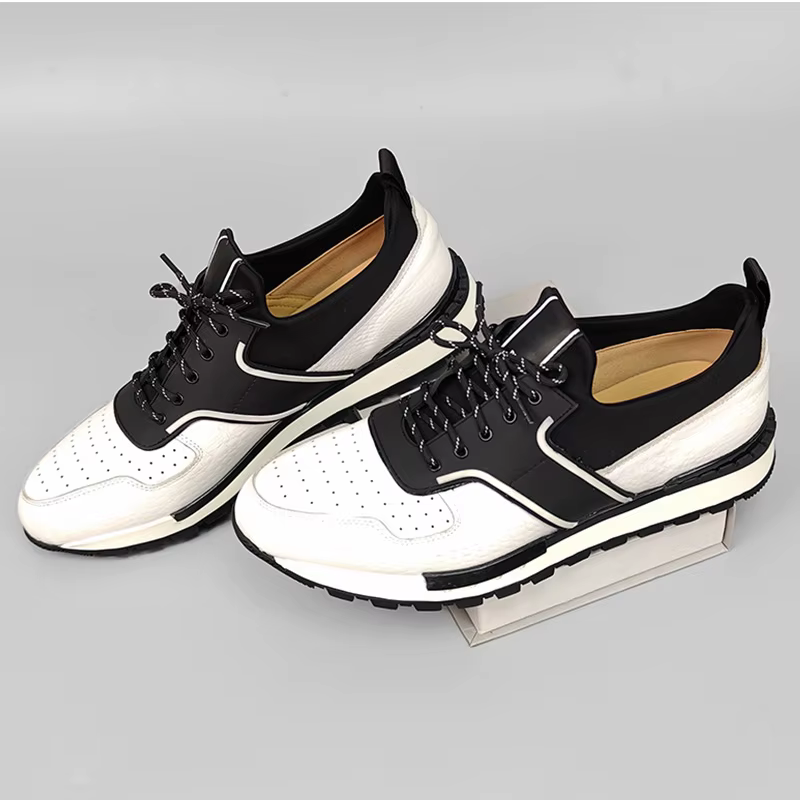 Marque de luxe hommes chaussures décontractées à lacets Blacke mélange blanc décontracté hommes robe