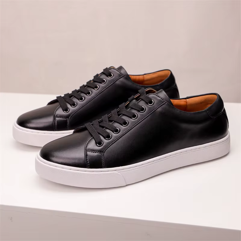 Baskets en cuir véritable pour hommes, chaussures d'extérieur décontractées, coordonnantes, respiran