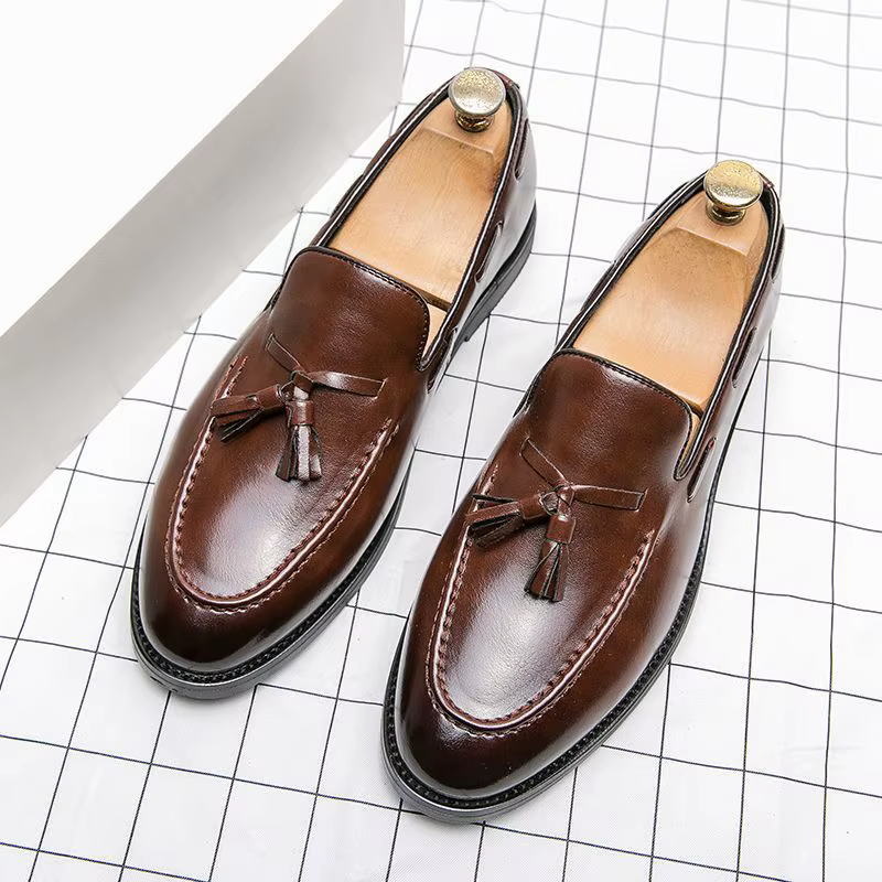 Nouvelles Chaussures Décontractées en Cuir Tendance pour Hommes – Style Britannique Élégant, Chaussu