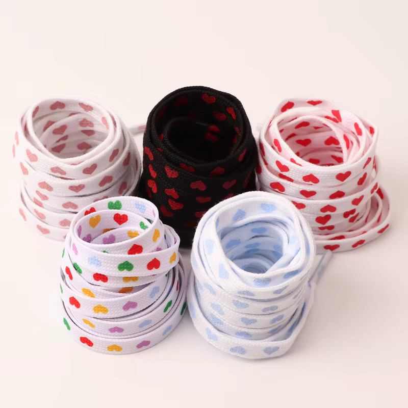 1 paire de lacets en toile à motif cœur High One Conver pour chaussures, baskets plates, tennis, spo