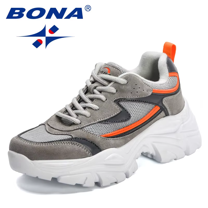 BONA-Baskets d'extérieur légères et respirantes pour femme, chaussures de marche à plateforme, nouve