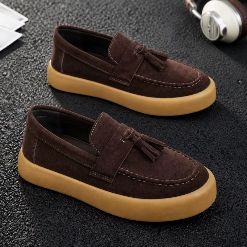 Nouvelles chaussures en cuir pour hommes, style britannique, mocassins, chaussures décontractées pou