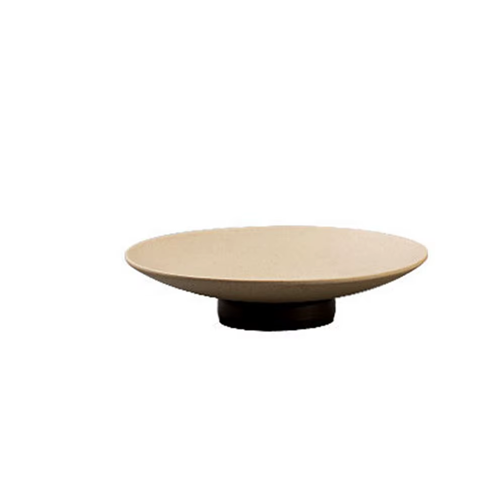 Plateau de rangement en céramique, organisateur de cuisine, plateau à Dessert en bois Durable, assie
