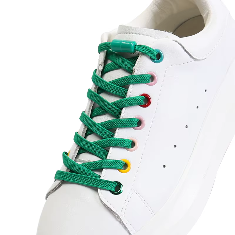 1 paire de lacets sans attaches chaussures plates lacets élastiques pour enfants et adultes baskets 