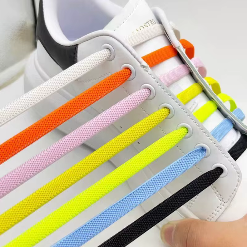 1 paire de lacets de chaussures sans cravate lacets élastiques baskets de loisirs en plein air sécur