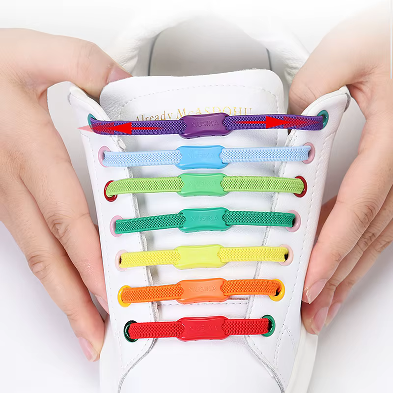 1 paire de lacets sans cravate chaussures plates élastiques enfants adultes baskets lacet rapide par